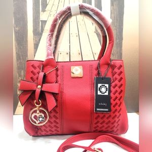 Brand New Leather Handbag Embroidery Shoulder Purse